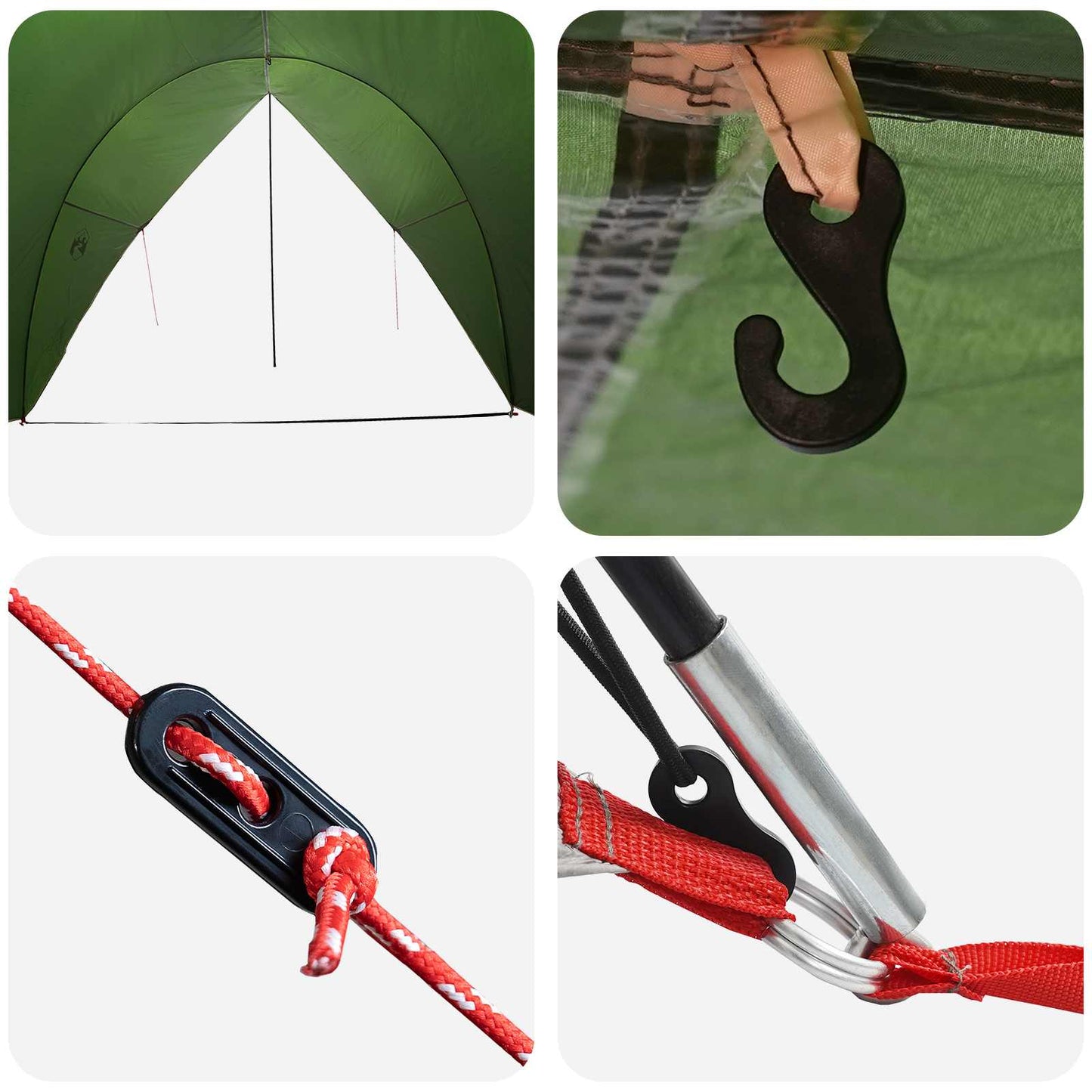 vidaXL Tailgate Awning Water-resistant Green 405 x 280 x 220 cm