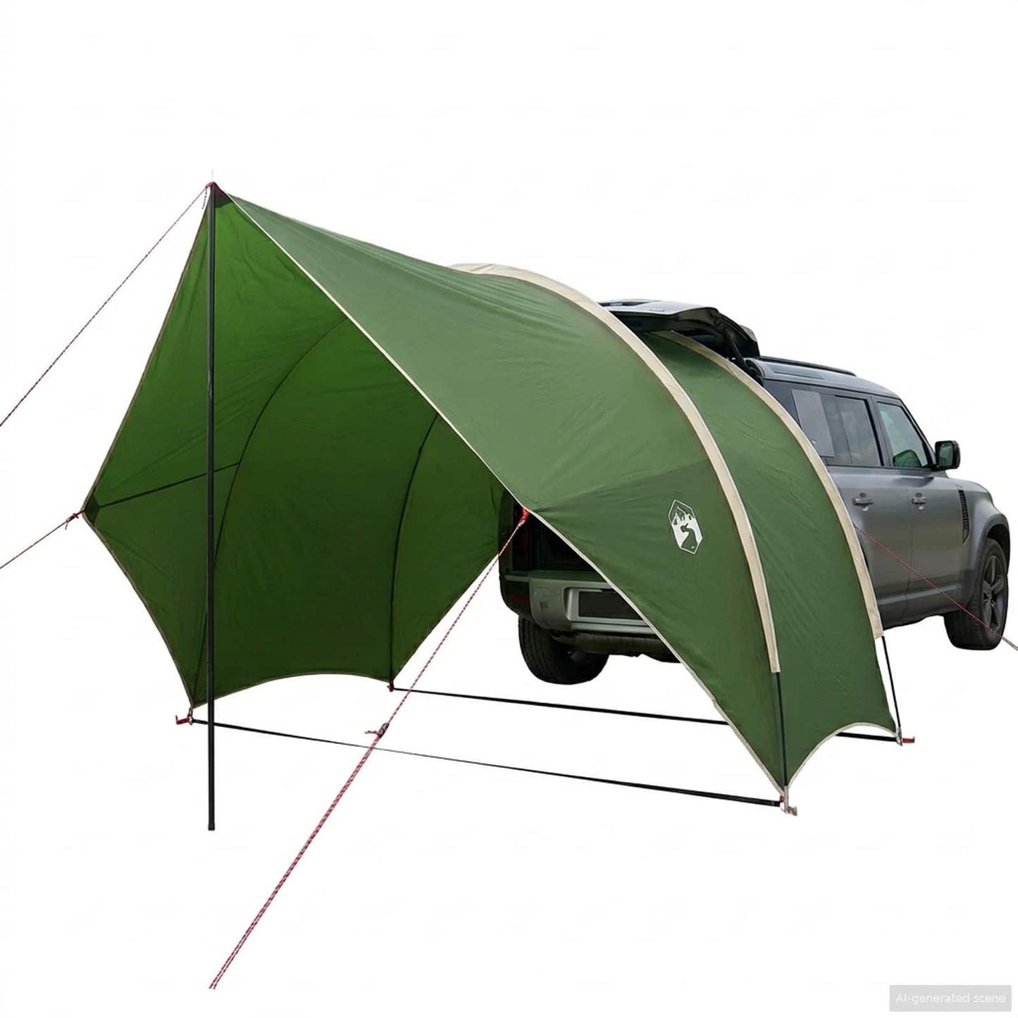vidaXL Tailgate Awning Water-resistant Green 405 x 280 x 220 cm