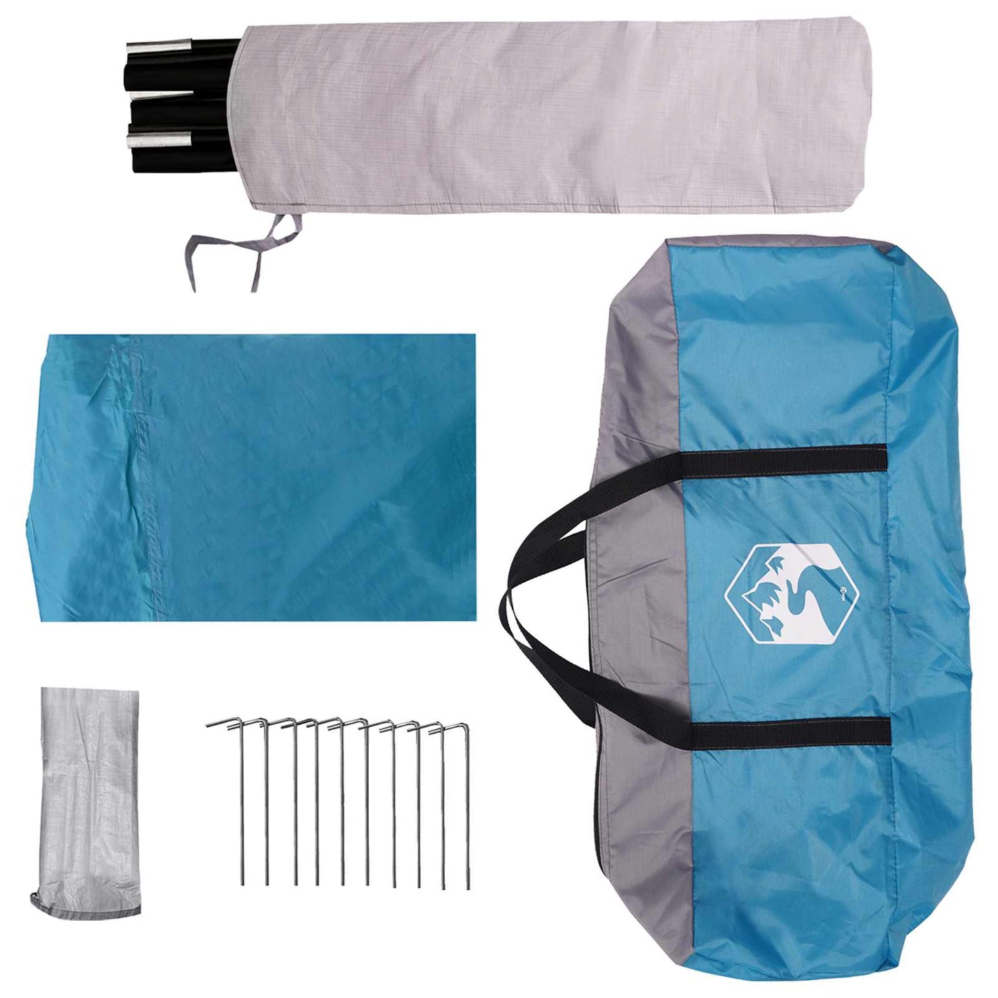 vidaXL Tailgate Awning Water-resistant Blue 405 x 280 x 220 cm