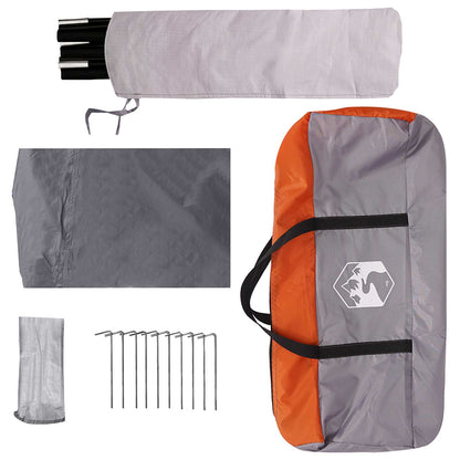 vidaXL Tailgate Awning Water-resistant Grey and Orange
