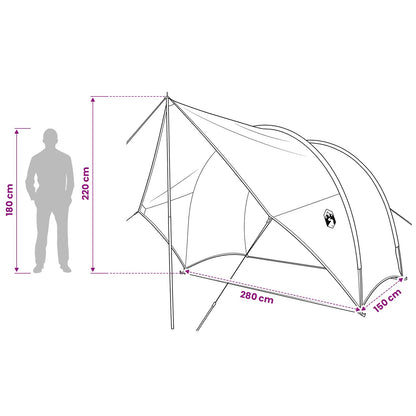 vidaXL Tailgate Awning Water-resistant Grey and Orange