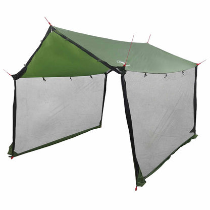 vidaXL Camping Tarp with Mesh Walls Green 340 x 260 x 220 cm