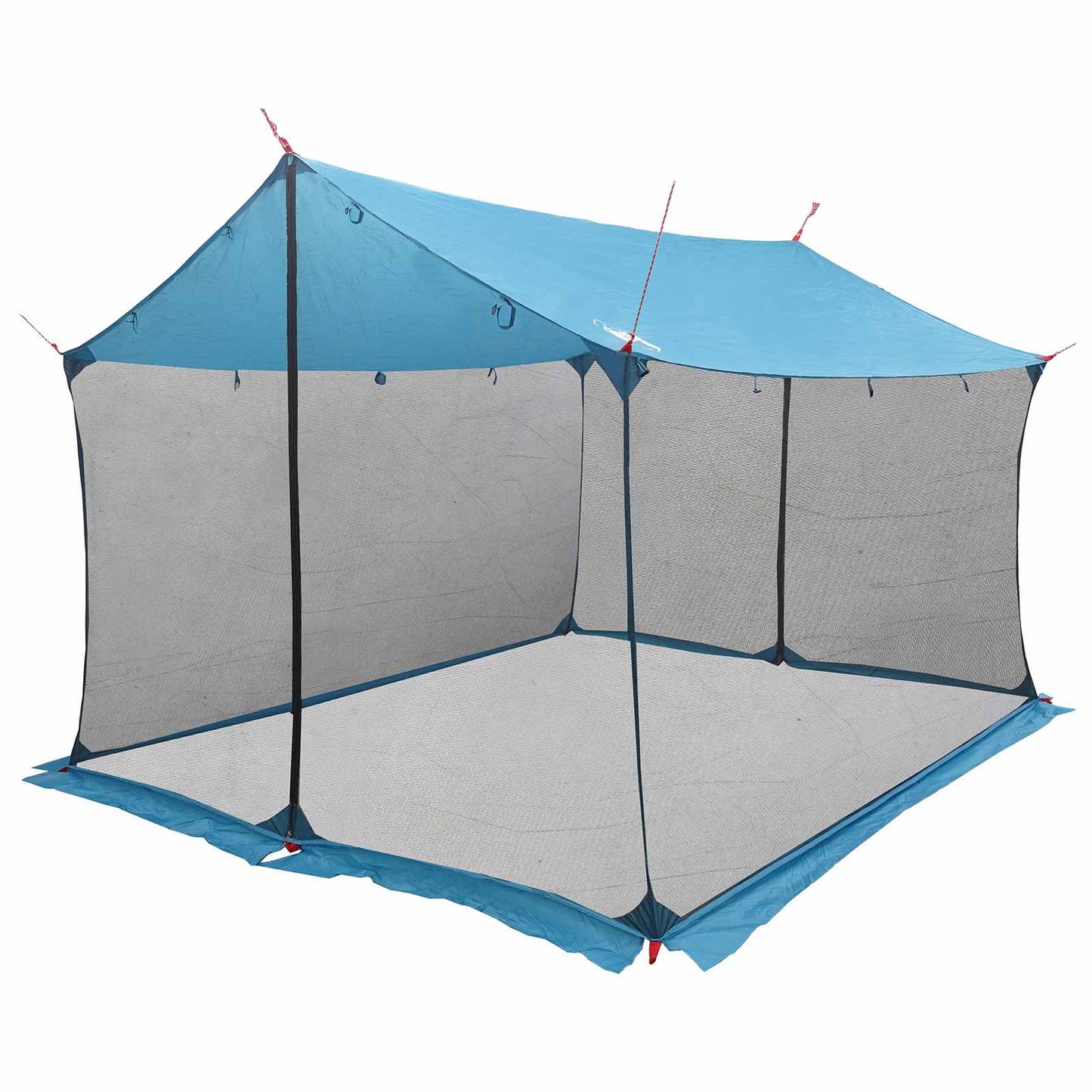 vidaXL Camping Tarp with Mesh Walls Blue 340 x 260 x 220 cm