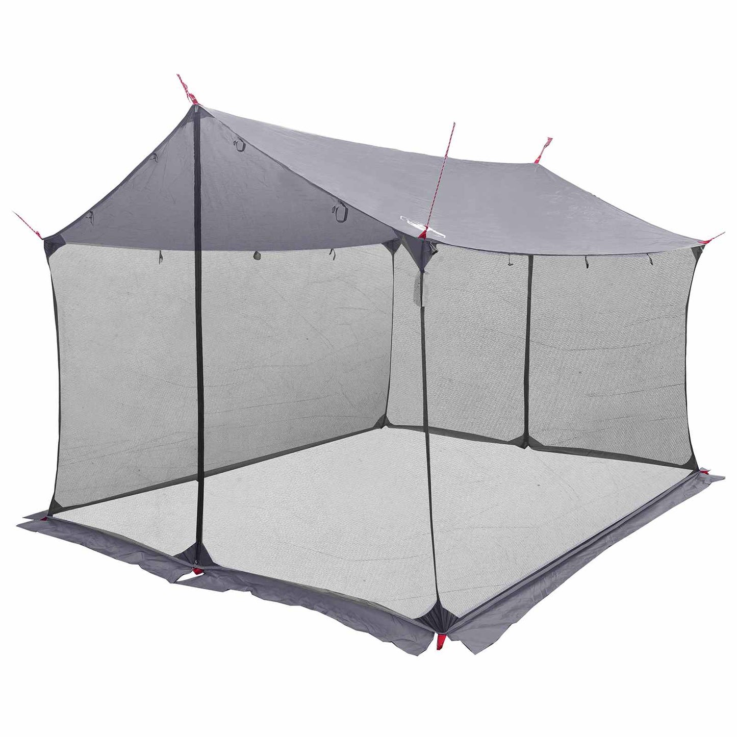 vidaXL Camping Tarp with Mesh Walls Grey and Orange 340 x 260 x 220 cm