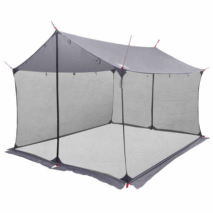 vidaXL Camping Tarp with Mesh Walls Grey and Orange 340 x 260 x 220 cm
