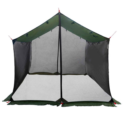 vidaXL Camping Tarp with Mesh Walls Army Green 340 x 260 x 220 cm