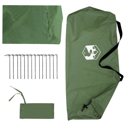 vidaXL Camping Tarp with Mesh Walls Green 270 x 210 x 210 cm
