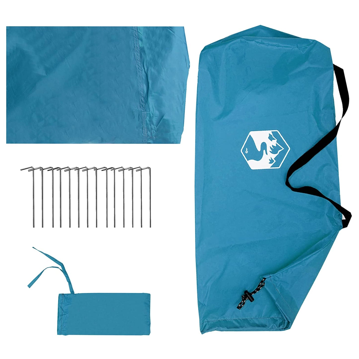 vidaXL Camping Tarp with Mesh Walls Blue 270 x 210 x 210 cm