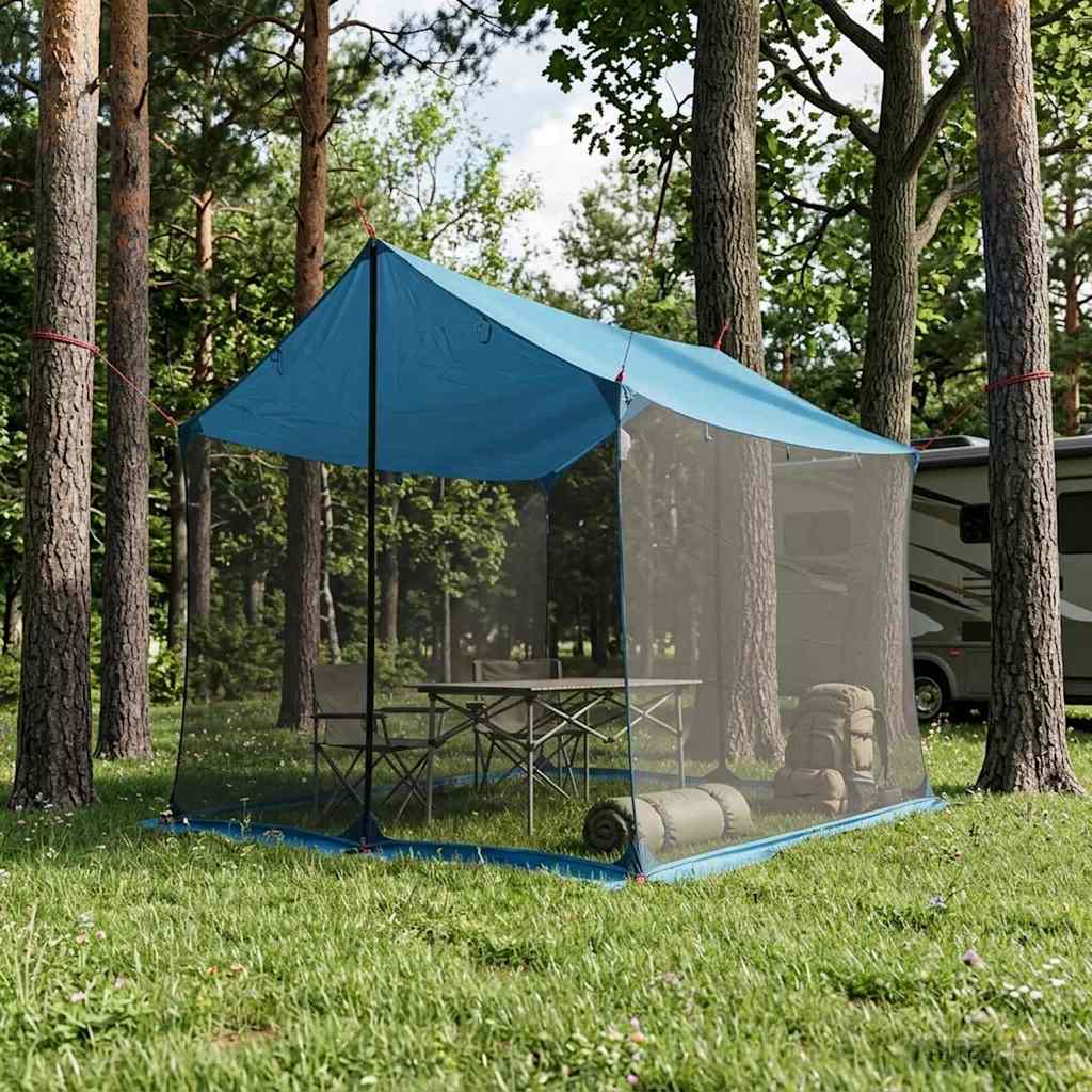 vidaXL Camping Tarp with Mesh Walls Blue 270 x 210 x 210 cm