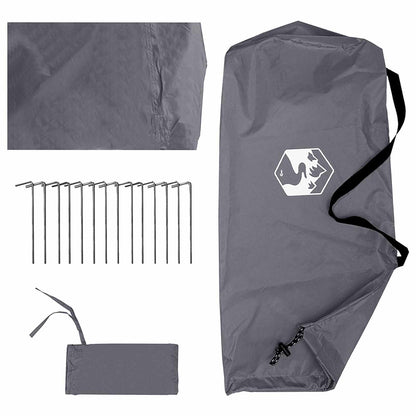 vidaXL Camping Tarp with Mesh Walls Grey and Orange 270 x 210 x 210 cm