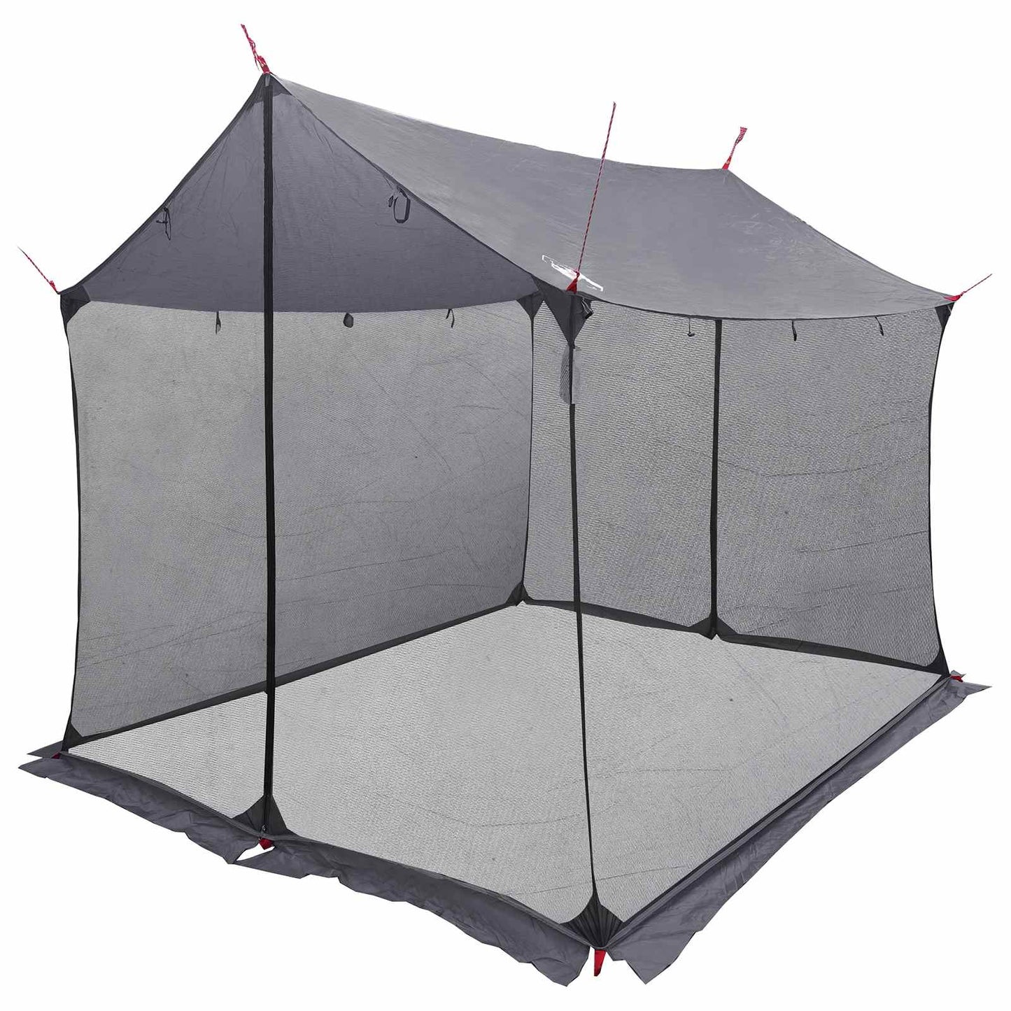 vidaXL Camping Tarp with Mesh Walls Grey and Orange 270 x 210 x 210 cm