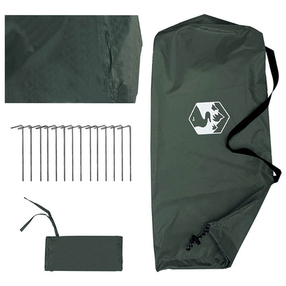 vidaXL Camping Tarp with Mesh Walls Army Green 270 x 210 x 210 cm