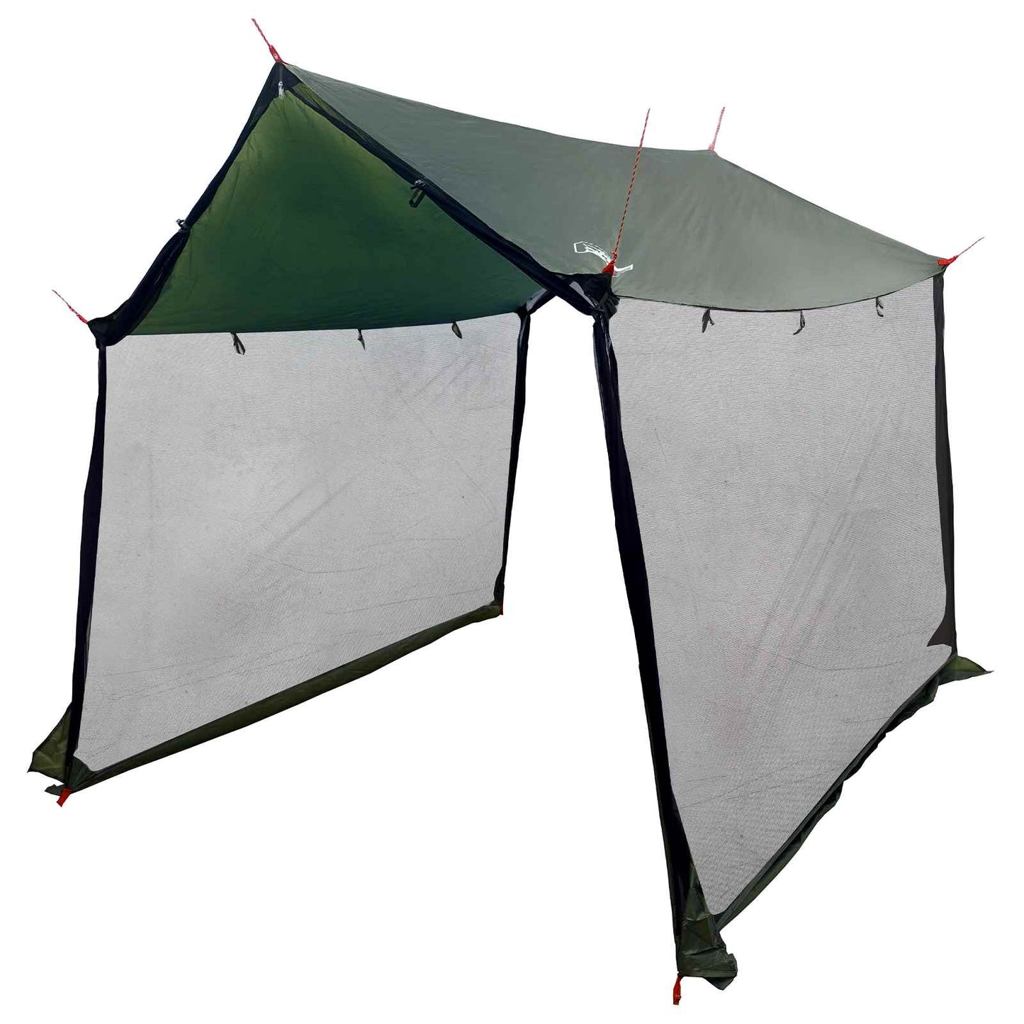 vidaXL Camping Tarp with Mesh Walls Army Green 270 x 210 x 210 cm
