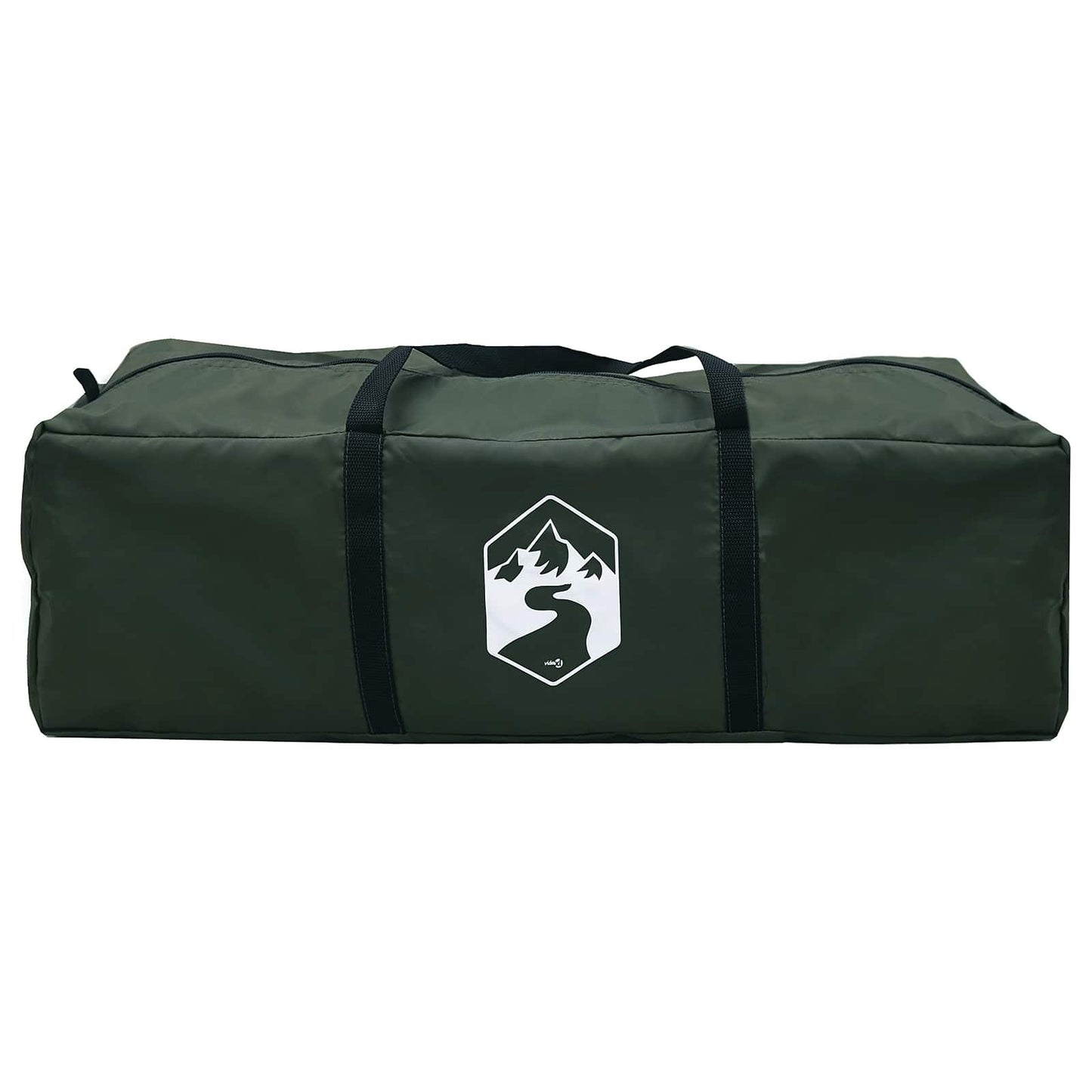 vidaXL Cabin Tent with Roof Army green 4-Person Polyester and Steel