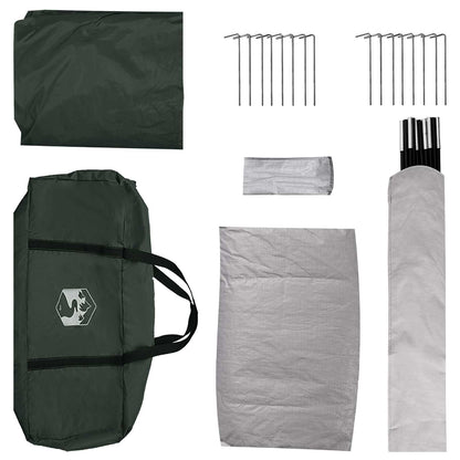 vidaXL Cabin Tent with Roof Army green 6-Person Polyester and Steel
