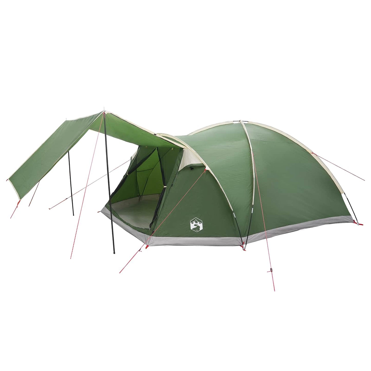 vidaXL Cabin Tent with Roof Green 8-Person Polyester and Steel