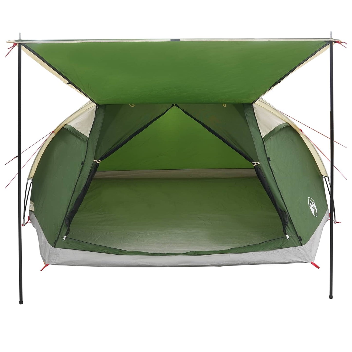 vidaXL Cabin Tent with Roof Green 8-Person Polyester and Steel