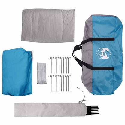 vidaXL Cabin Tent with Roof Blue 8-Person Polyester and Steel
