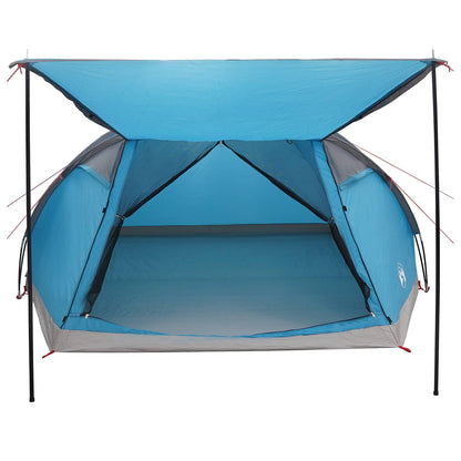 vidaXL Cabin Tent with Roof Blue 8-Person Polyester and Steel