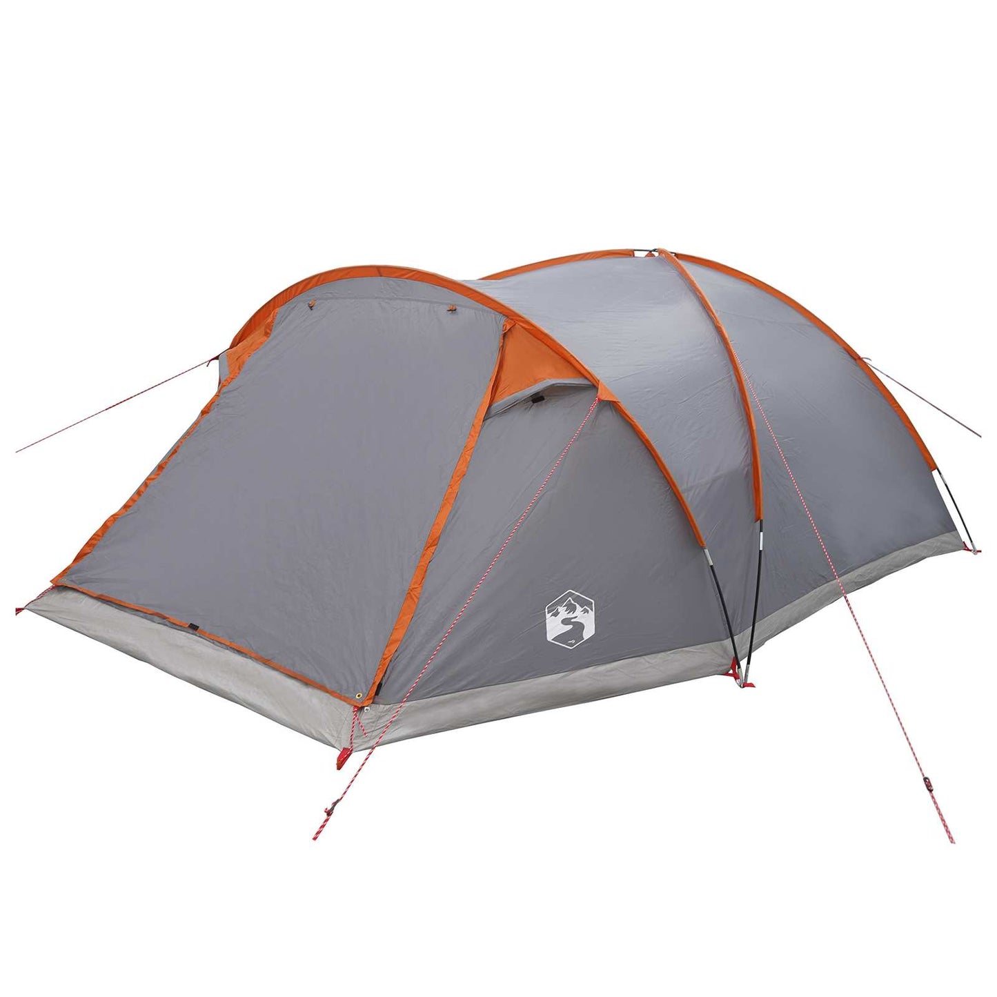 vidaXL Cabin Tent Grey and Orange 8-Person Polyester and Steel
