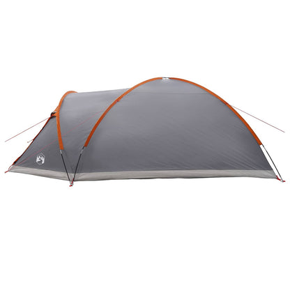 vidaXL Cabin Tent Grey and Orange 8-Person Polyester and Steel