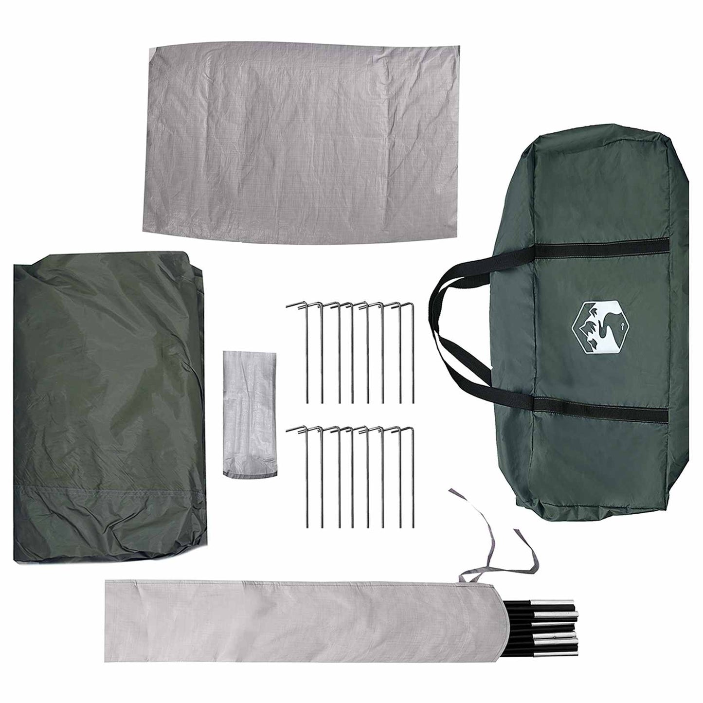 vidaXL Cabin Tent with Roof Army green 8-Person Polyester and Steel