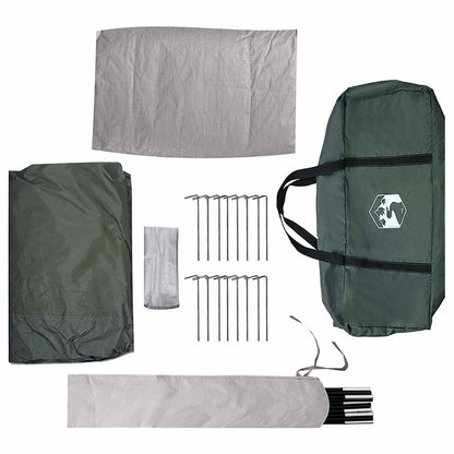 vidaXL Cabin Tent with Roof Army green 8-Person Polyester and Steel