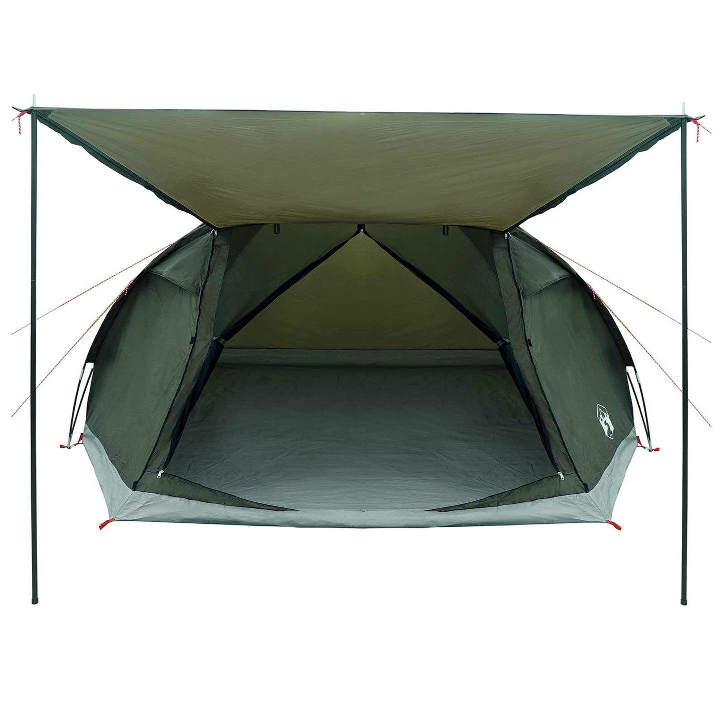 vidaXL Cabin Tent with Roof Army green 8-Person Polyester and Steel
