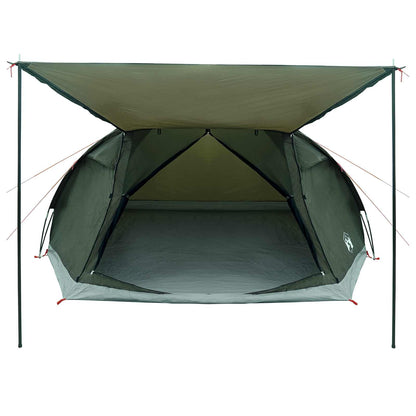 vidaXL Cabin Tent with Roof Army green 8-Person Polyester and Steel