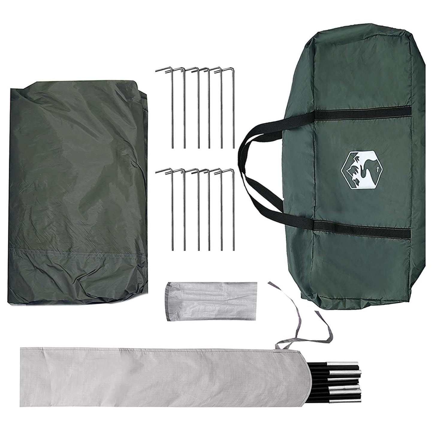 vidaXL Camping Tarp Water-resistant Army Green 695 x 580 x 200 cm