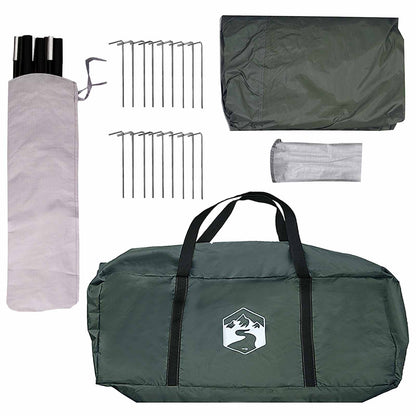 vidaXL Family Tent Army green 450 x 400 x 265 cm Polyester and Steel
