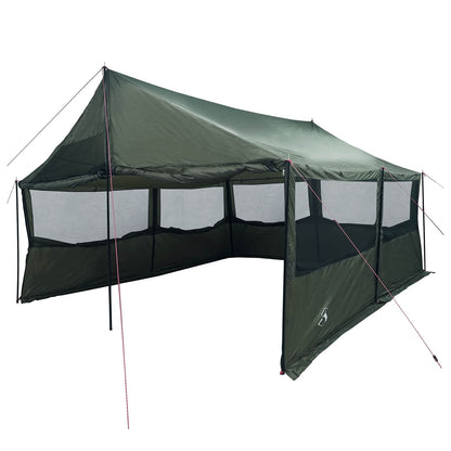 vidaXL Family Tent Army green 450 x 400 x 265 cm Polyester and Steel