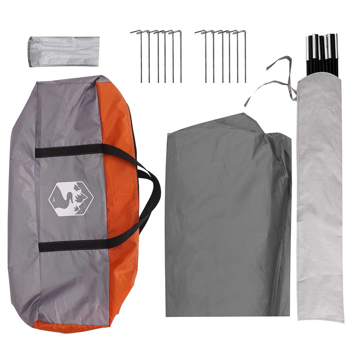 vidaXL Party Tent with Roof Grey and Orange 600 x 600 x 400 cm