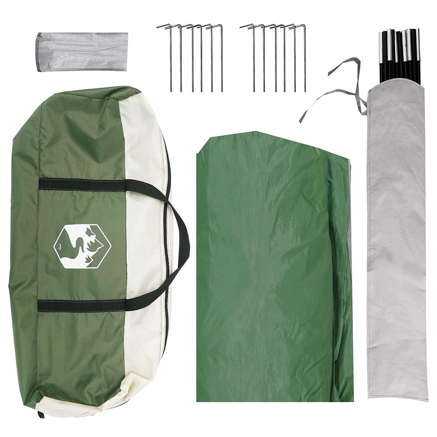 vidaXL Party Tent Green 400 x 400 x 320 cm Polyester and Steel