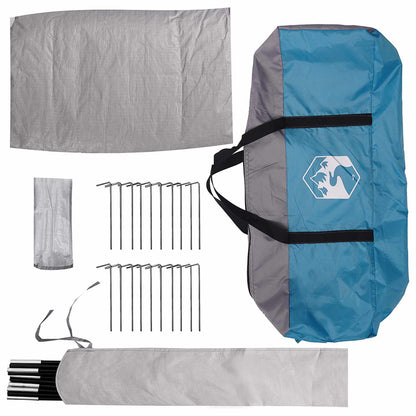 vidaXL Tipi Tent with Roof Blue 6-Person Polyester and Steel