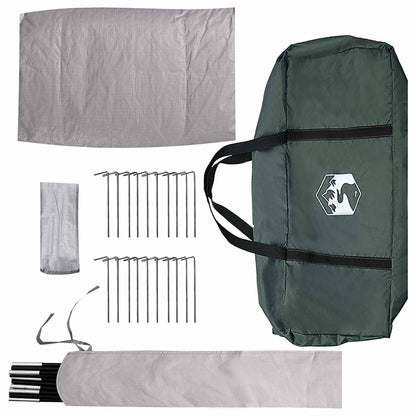 vidaXL Tipi Tent with Roof Army green 6-Person Polyester and Steel