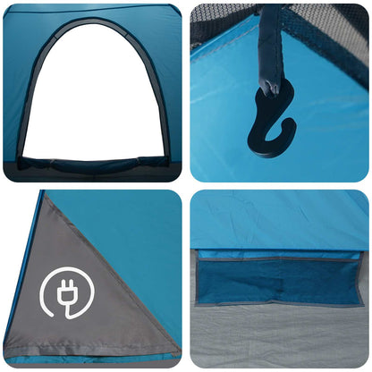 vidaXL Camping Tent with Roof with Air Vent Blue 190 x 140 x 105 cm