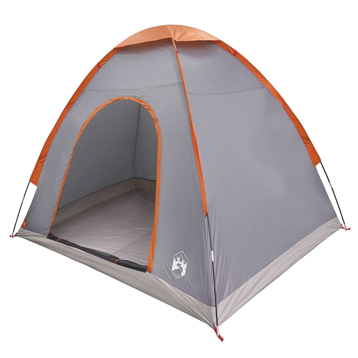 vidaXL Camping Tent with Roof Grey and Orange 190 x 140 x 105 cm