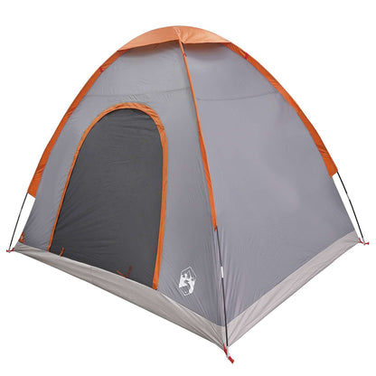 vidaXL Camping Tent with Roof Grey and Orange 190 x 140 x 105 cm