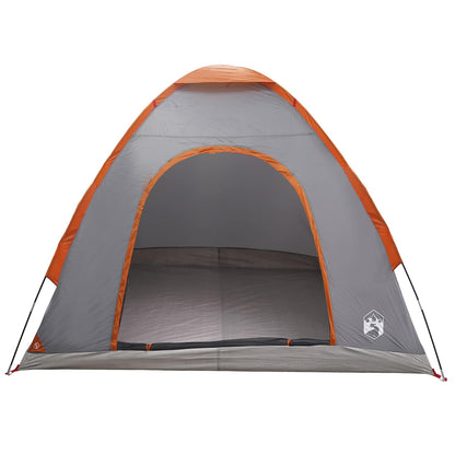 vidaXL Camping Tent with Roof Grey and Orange 190 x 140 x 105 cm