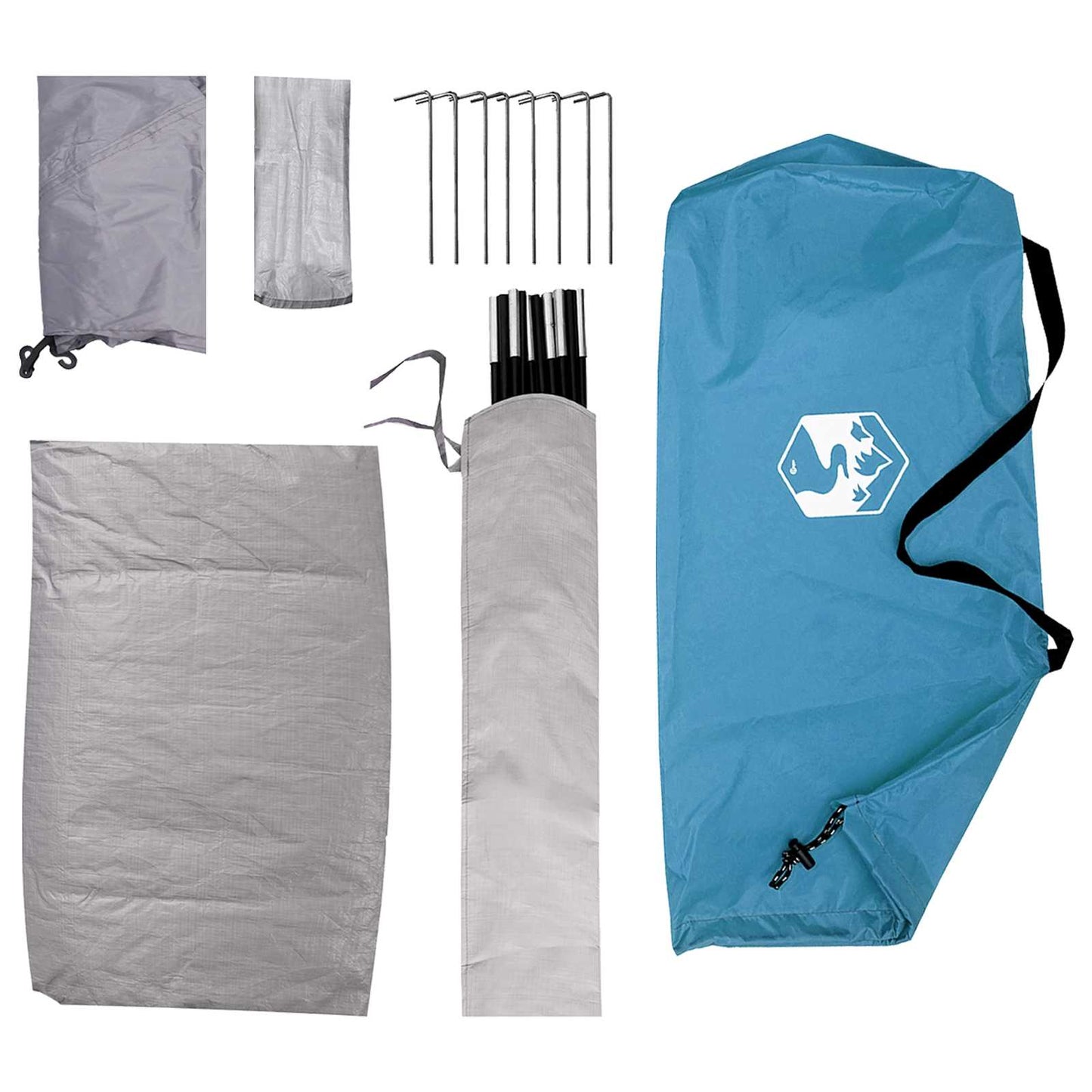 vidaXL Camping Tent with Roof with Air Vent Blue 275 x 215 x 125 cm
