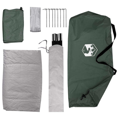vidaXL Camping Tent with Roof Army Green 275 x 215 x 125 cm