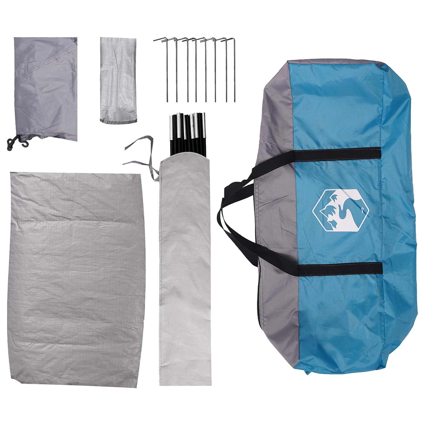 vidaXL Camping Tent with Roof with Air Vent Blue 335 x 275 x 180 cm