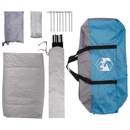 vidaXL Camping Tent with Roof with Air Vent Blue 335 x 275 x 180 cm