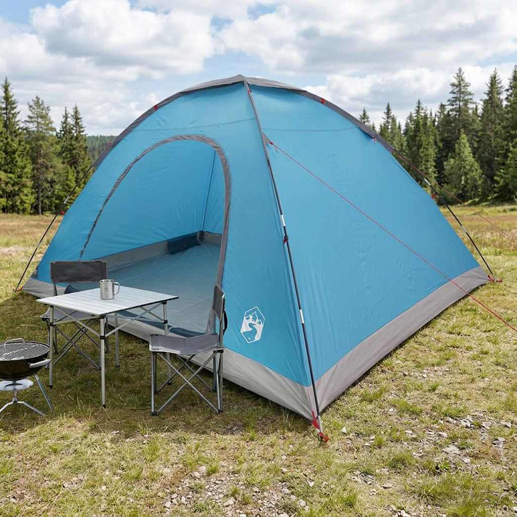 vidaXL Camping Tent with Roof with Air Vent Blue 335 x 275 x 180 cm