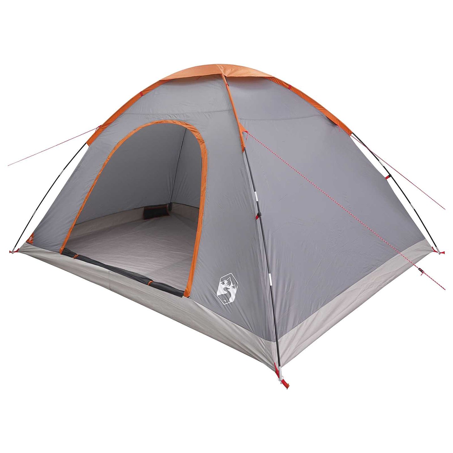 vidaXL Camping Tent 6-Person Grey and Orange