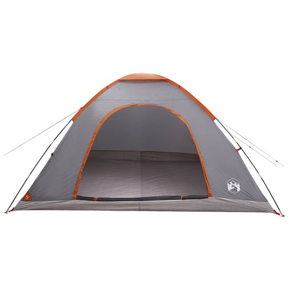 vidaXL Camping Tent 6-Person Grey and Orange