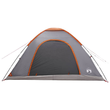 vidaXL Camping Tent 6-Person Grey and Orange