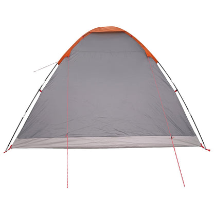 vidaXL Camping Tent 6-Person Grey and Orange