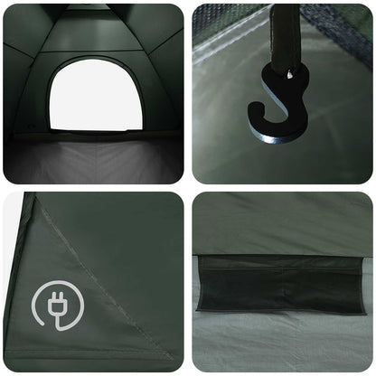 vidaXL Camping Tent with Roof Army Green 335 x 275 x 180 cm